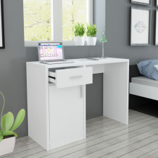 vidaXL 100x40x73 cm Fehér íróasztal fiókkal és szekrénnyel íróasztal