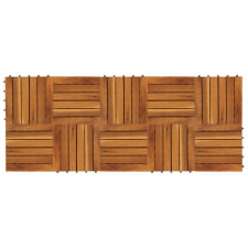 vidaXL 10 db Akác deszka csempe 30 x 30 cm függőleges minta (41584) építőanyag