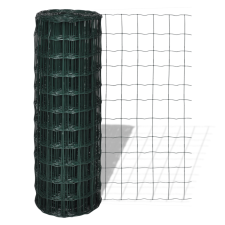 vidaXL 10 x 1,2 Méteres Euro Drótkerítés 76 63 mm-es Hálóval építőanyag