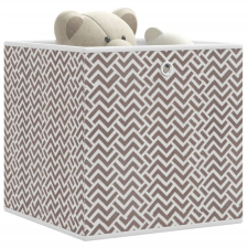vidaXL 10db barna nemszőtt szövet összecsukható tárolódoboz 32x32x32cm bútor