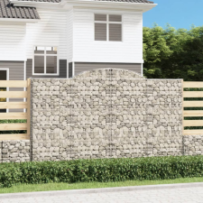 vidaXL 11 db íves horganyzott vas gabion kosár 300x50x180/200 cm bútor