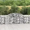 vidaXL 11 db íves horganyzott vas gabion kosár 300x50x80/100 cm