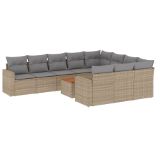 vidaXL 11részes vegyes bézs polyrattan kerti ülőgarnitúra párnákkal (3256633) kerti bútor