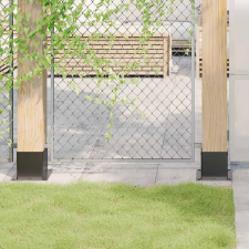 vidaXL 12 db antracit porszórt acél oszlopalapok négyzet alakú kerti bútor