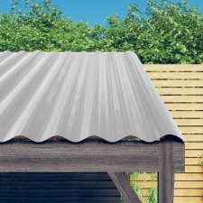 vidaXL 12 db ezüst porszórt acél tetőpanel 100 x 36 cm építőanyag