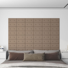 vidaXL 12 db kávészínű műbőr fali panel 30 x 15 cm 0,54 m² dekorburkolat