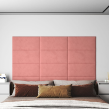 vidaXL 12 db rózsaszín bársony fali panel 60x30 cm 2,16 m² építőanyag