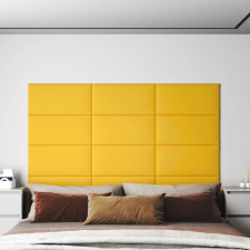 vidaXL 12 db sárga bársony fali panel 60x30 cm 2,16 m² dekorburkolat