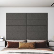 vidaXL 12 db sötétszürke szövet fali panel 90x30 cm 3,24 m² tapéta, díszléc és más dekoráció
