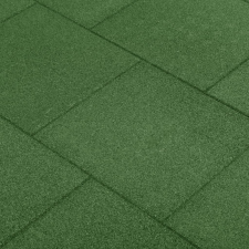vidaXL 12 db zöld ütéscsillapító gumilap 50 x 50 x 3 cm építőanyag