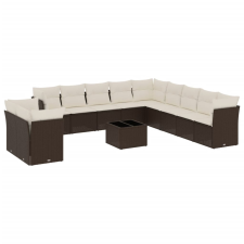 vidaXL 12 részes barna polyrattan kerti ülőgarnitúra párnákkal (3249732) kerti bútor