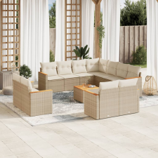 vidaXL 12 részes bézs polyrattan kerti ülőgarnitúra párnákkal kerti bútor