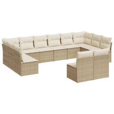 vidaXL 12 részes bézs polyrattan kerti ülőgarnitúra párnákkal (3218368) kerti bútor