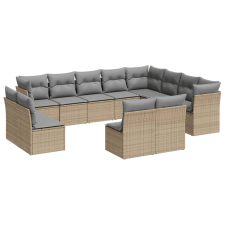 vidaXL 12 részes bézs polyrattan kerti ülőgarnitúra párnákkal (3250308) kerti bútor
