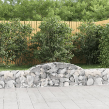 vidaXL 13 db íves horganyzott vas gabion kosár 300x30x40/60 cm kerti dekoráció