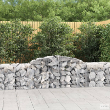 vidaXL 13 db íves horganyzott vas gabion kosár 300x50x60/80 cm kerti tárolás