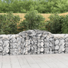 vidaXL 13 db íves horganyzott vas gabion kosár 300x50x80/100 cm kerti tárolás