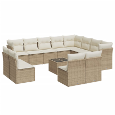 vidaXL 13 részes bézs polyrattan kerti ülőgarnitúra párnákkal (3218478) kerti bútor