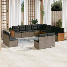 vidaXL 13 részes szürke polyrattan kerti ülőgarnitúra párnákkal kerti bútor