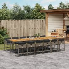vidaXL 13 részes szürke polyrattan kerti ülőgarnitúra párnákkal kerti bútor