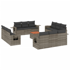 vidaXL 13 részes szürke polyrattan kerti ülőgarnitúra párnákkal (3224499) kerti bútor