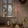 vidaXL 140 LED-es beltéri/kültéri színes fűz karácsonyfa 1,5 m