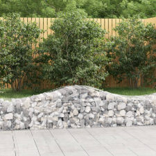 vidaXL 14 db íves horganyzott vas gabion kosár 200x50x40/60 cm kerti tárolás