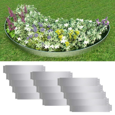 vidaXL 15 darabos gyepkerítés galvanizált acélból 100 x 20 cm kerti dekoráció