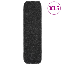 vidaXL 15 db antracitszürke csúszásmentes lépcsőszőnyeg 75 x 20 cm lakástextília