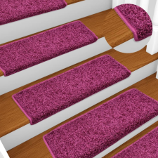 vidaXL 15 db ibolyaszín lépcsőszőnyeg 65 x 25 cm kerti dekoráció