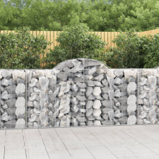 vidaXL 15 db íves horganyzott vas gabion kosár 200x50x100/120 cm bútor