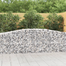 vidaXL 15 db íves horganyzott vas gabion kosár 400x50x80/100 cm kerti tárolás