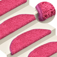 vidaXL 15 db rózsaszín lépcsőszőnyeg 56 x 17 x 3 cm lakástextília