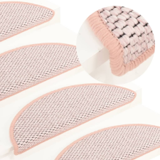 vidaXL 15 db szizál hatású piros öntapadó lépcsőszőnyeg 65 x 25 cm lakástextília