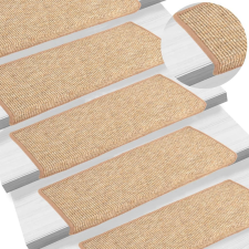 vidaXL 15 db világosbarna öntapadó lépcsőszőnyeg 65 x 25 cm lakástextília