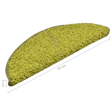 vidaXL 15 db zöld lépcsőszőnyeg 56 x 17 x 3 cm lakástextília