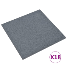 vidaXL 18 db szürke ütéscsillapító gumilap 50 x 50 x 3 cm (3096597) járólap