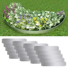 vidaXL 20 darabos gyepkerítés galvanizált acélból 100 x cm kerti dekoráció