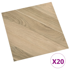 vidaXL 20 db barna csíkos öntapadó PVC padlólap 1,86 m² (330140) járólap