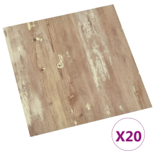 vidaXL 20 db barna öntapadó PVC padlólap 1,86 m² (330128) járólap