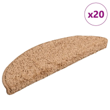 vidaXL 20 db bézs lépcsőszőnyeg 56x17x3 cm lakástextília