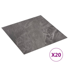 vidaXL 20 db fekete mintás öntapadó PVC padlólap 1,86 m² (330175) járólap