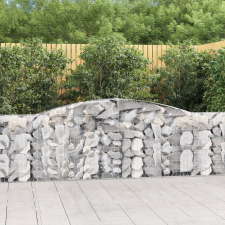 vidaXL 20 db íves horganyzott vas gabion kosár 400x30x100/120 cm kerti tárolás