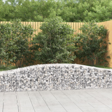 vidaXL 20 db íves horganyzott vas gabion kosár 400x50x40/60 cm kerti tárolás