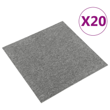 vidaXL 20 db szürke szőnyegpadlólap 5 m² 50 x 50 cm építőanyag