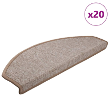 vidaXL 20 db világosbarna lépcsőszőnyeg 65x24x4 cm lakástextília