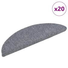 vidaXL 20 db világosszürke öntapadó lépcsőszőnyeg 56 x 17 x 3 cm lakástextília