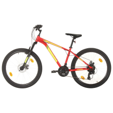 vidaXL 21 sebességes piros mountain bike 27,5 hüvelykes kerékkel 38 cm mtb kerékpár