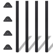 vidaXL 242150 4 Height Adjustable Table Legs Black 1100 mm bútor