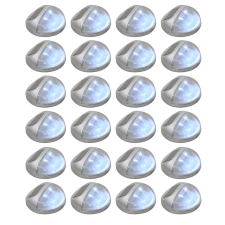 vidaXL 24 db ezüstszínű kerek kültéri napelemes LED falilámpa kültéri világítás